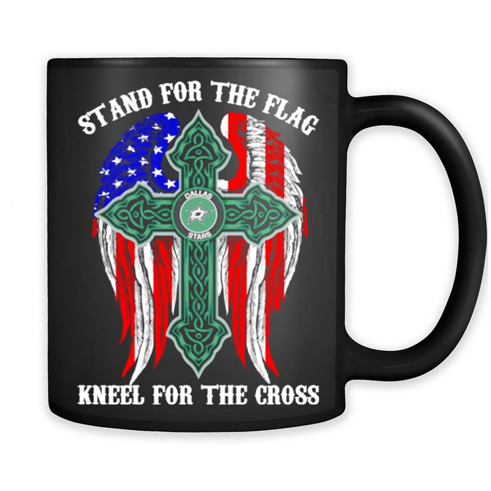 Dallas Stars - stand for the flag kneel for the cross