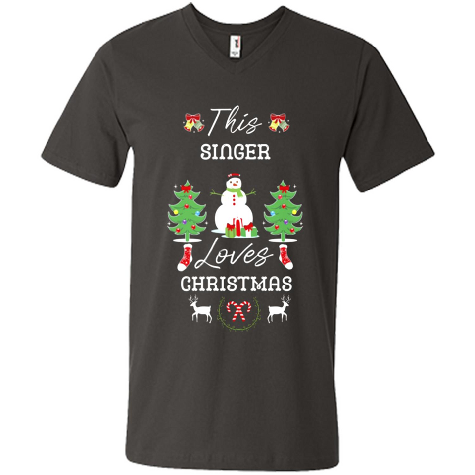 This Singer Loves Christmas Tree Shirt with Snowman