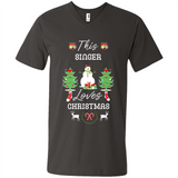 This Singer Loves Christmas Tree Shirt with Snowman