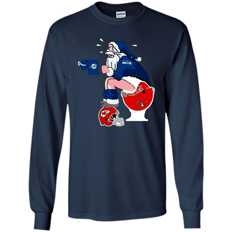 Seattle Seahawks Santa Claus Toilet