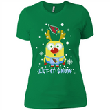 Minion Arizona Cardinals Ugly Christmas Sweater Let it Snow - Ladies' Boyfriend T-Shirt