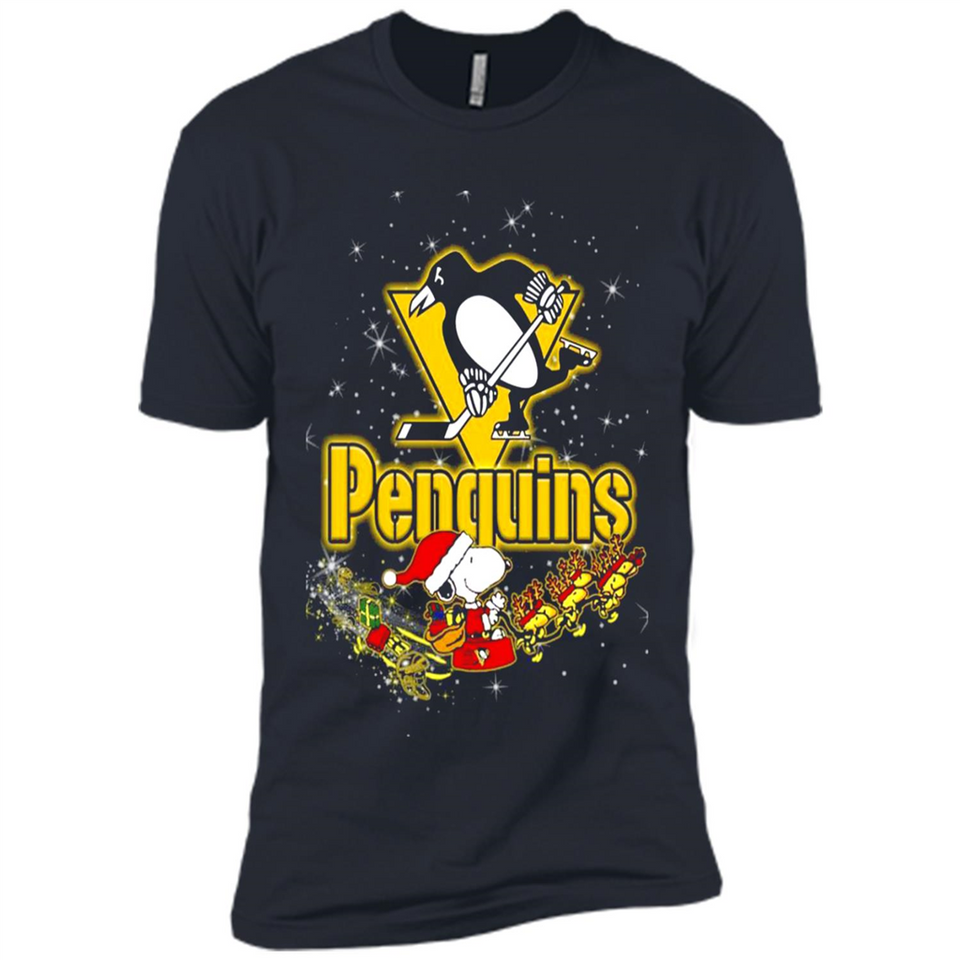 Snoopy Christmas Pittsburgh Penguins - Premium Short Sleeve T-Shirt