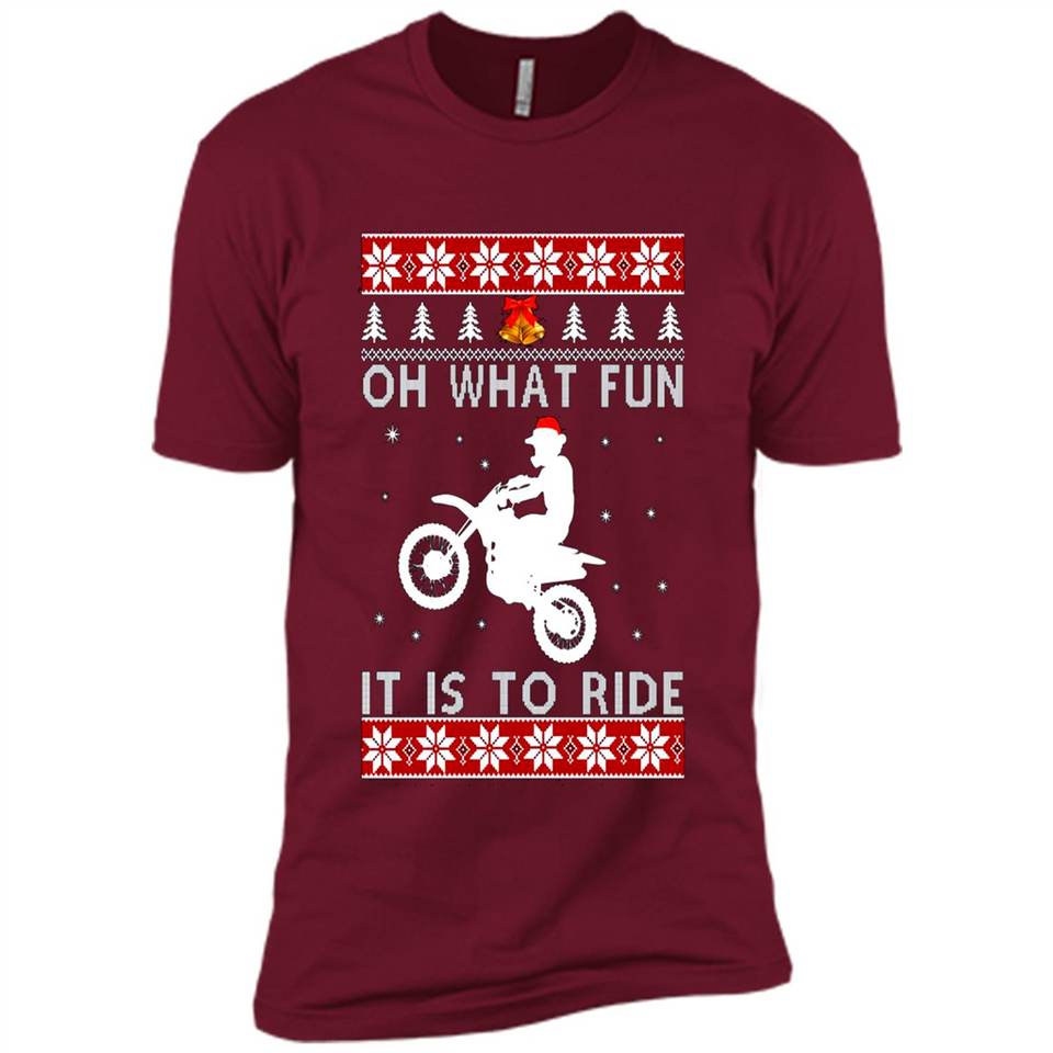 Motocross oh what fun it is to ride Christmas sweater PINGPONG