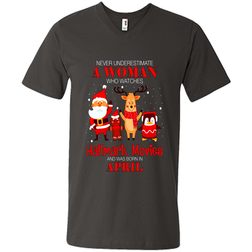Never Underestimate An April Woman Watches Hallmark Movies Sweatshirt PINGPONG