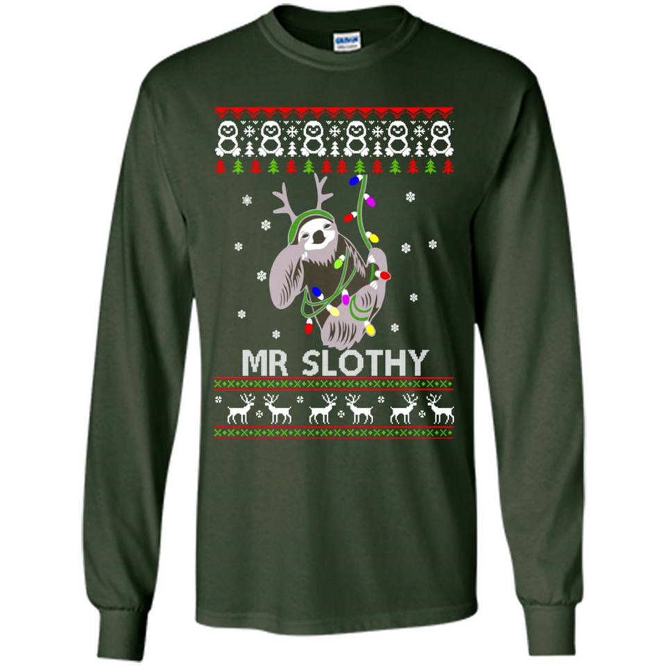 Mr Slothy Christma - Long Sleeve T-Shirt