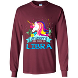 Unicorns are born in Libra Birthday Rainbow Gift Ladies Custom