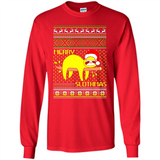 Merry Slothmas Sloth Christmas Sweater PINGPONG - Long Sleeve T-Shirt