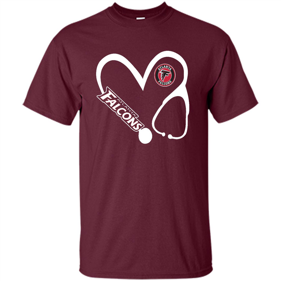 Stethoscope Heart Love Atlanta Falcons For Football Lovers