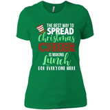 Spread Christmas Cheer Lunch Family Xmas Gift Ls - Ladies' Boyfriend T-Shirt