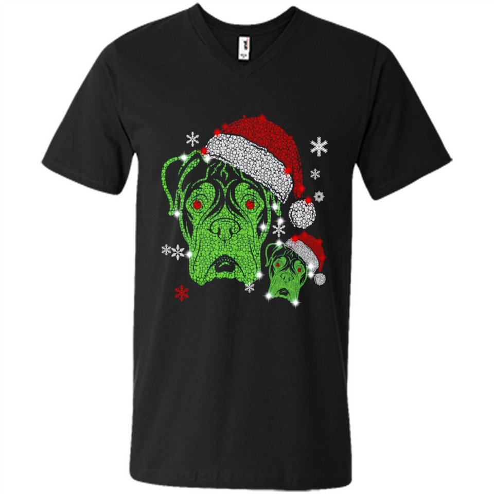 Boxer Dog diamond Christmas - Men's V-Neck