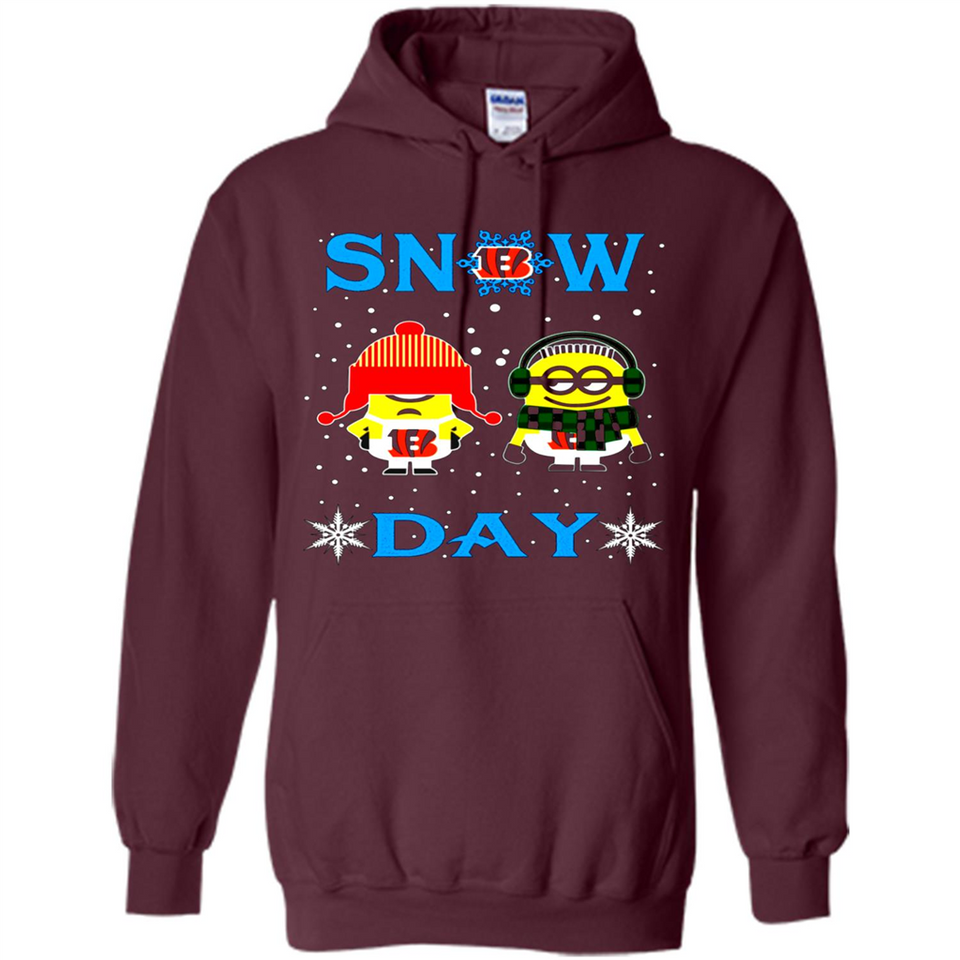 Snow Day Shirt For Cincinnati Bengals Vs Minion Fans pingpong