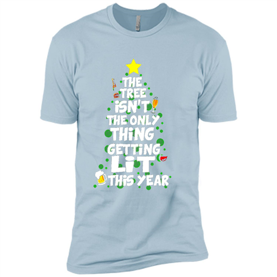 Funny Christmas Tree Drinking Sweatshirt Adult Boozy Festive - Premium Short Sleeve T-Shirt