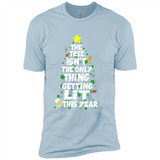 Funny Christmas Tree Drinking Sweatshirt Adult Boozy Festive - Premium Short Sleeve T-Shirt