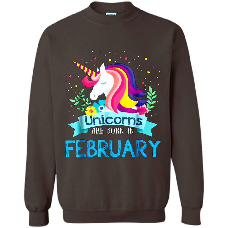 Unicorns are born in February Birthday Rainbow Gift Custom Ultra Cotton