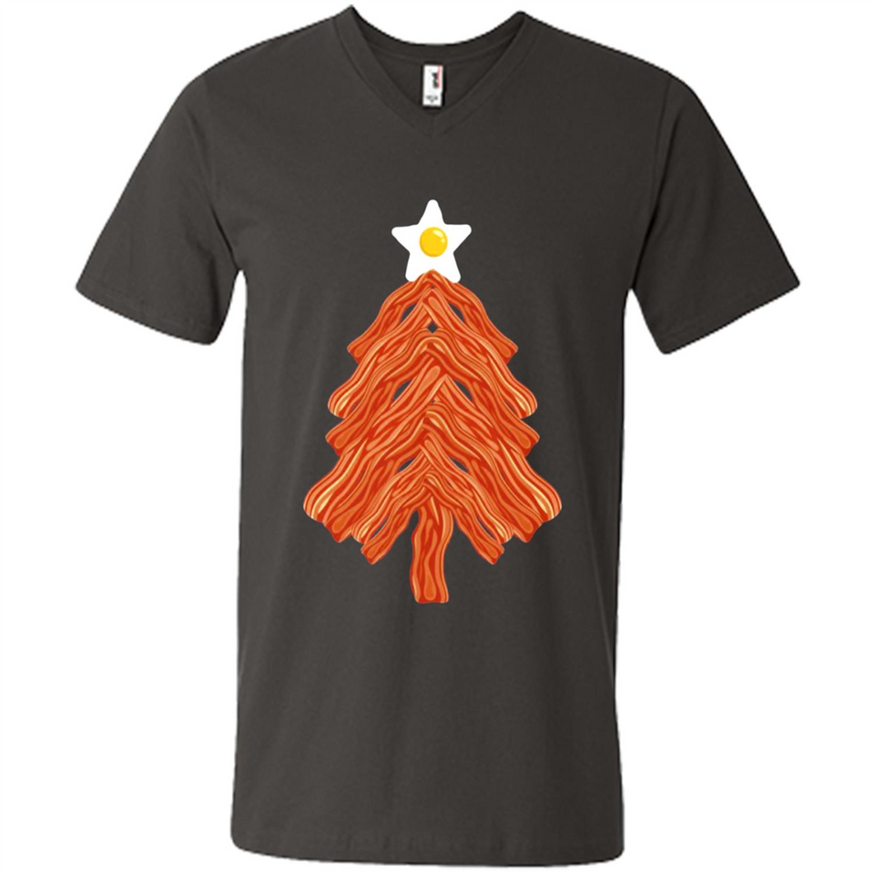 Bacon & Eggs Over Easy Fried Food Breakfast Xmas Tree Foodie - Men's V-Neck