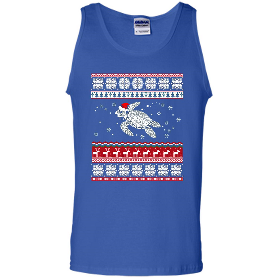 Sea Turtle Ugly Christmas T-Shirt - Tank Top