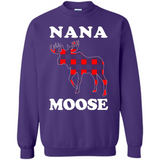 Nana Moose Funny Christmas Plaid Buffalo T-Shirt - Sweatshirt