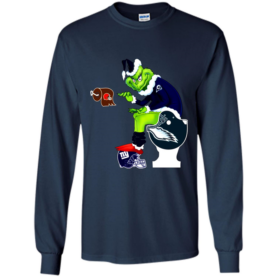 Los Angeles Rams Toilet Grinch Santa Claus Football Fan PINGPONG