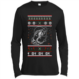 Christmas Ugly Sweater Fishing Ugly Christmas Sweater - Canvas Long Sleeve T-Shirt