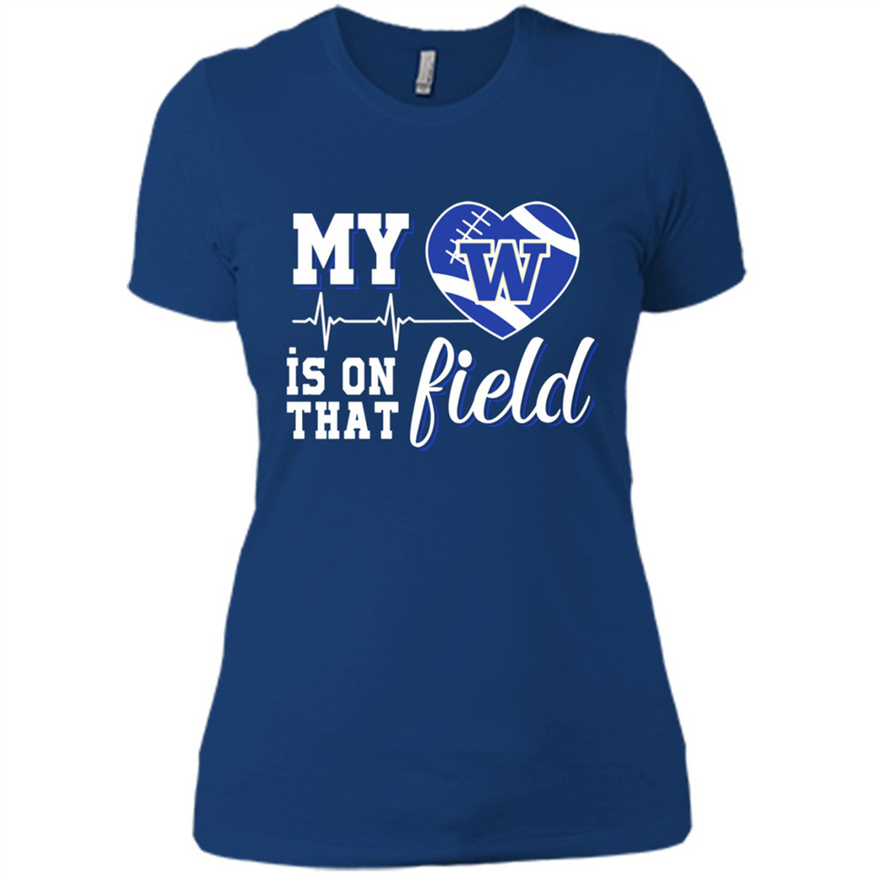 Washington Huskies Football My Heart is on that Field - Ladies' Boyfriend T-Shirt