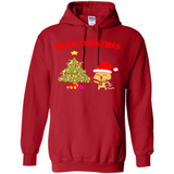 Meow merry christmas- cat and pine merry christmas - Hoodie