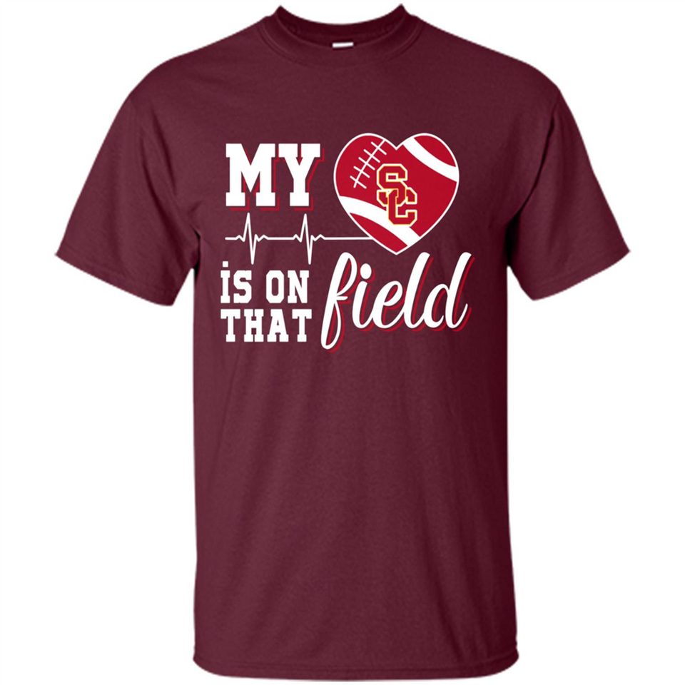 USC Trojans Football My Heart is on that Field - Shirt