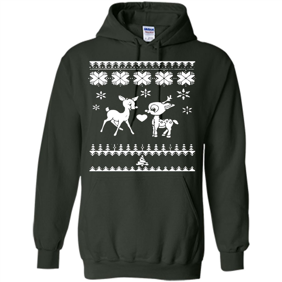Rudolph and Clarice Ugly Christmas Sweater - Hoodie