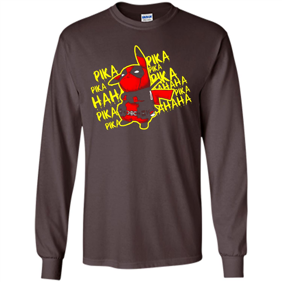 Pikachu Deadpool T-Shirt PINGPONG - Long Sleeve T-Shirt