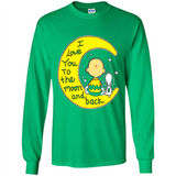 I LOVE YOU TO THE MOON AND BLACK CHARLIE BROWN AND SNOOPY