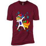 Christmas Dabbing Unicorn - Premium Short Sleeve T-Shirt
