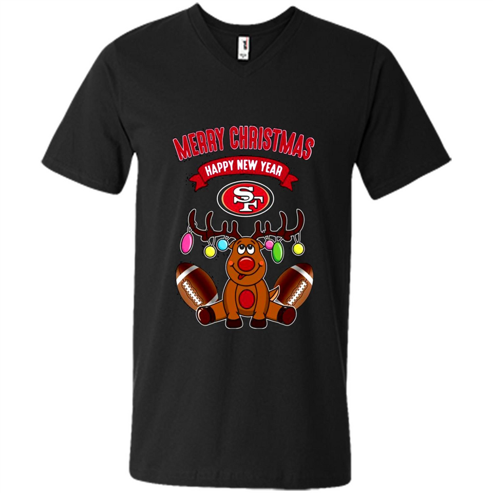 San Francisco 49ers NFL Reindeer Funny Merry Christmas And Happy New Year