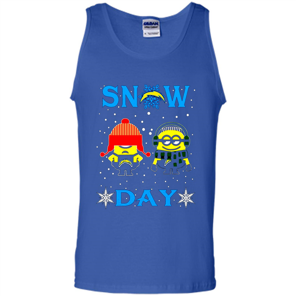 Snow Day Shirt For Los Angeles Chargers Vs Minion Fans pingpong