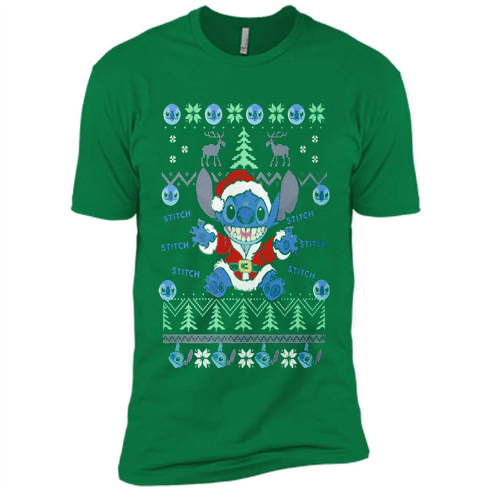 Stitch ugly christmas sweater - Premium Short Sleeve T-Shirt
