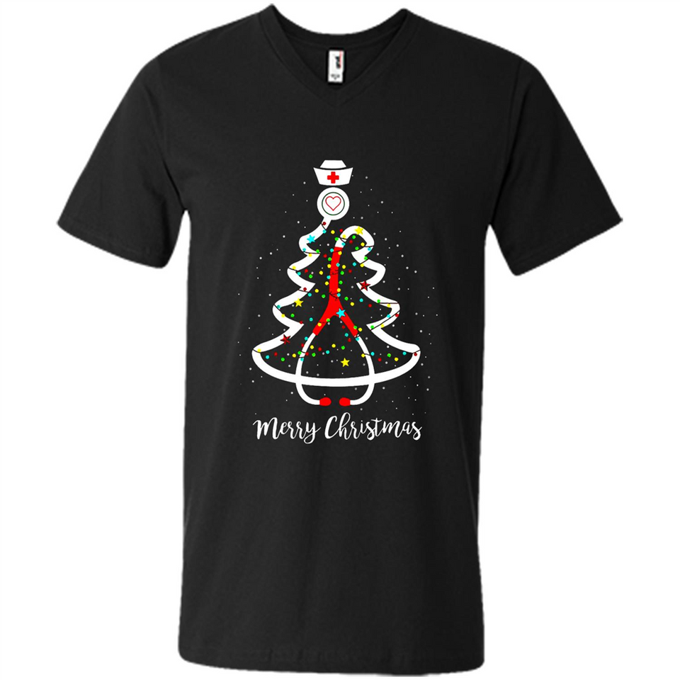 Christmas tree Nurse merry Christmas - Men's V-Neck