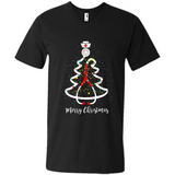 Christmas tree Nurse merry Christmas - Men's V-Neck