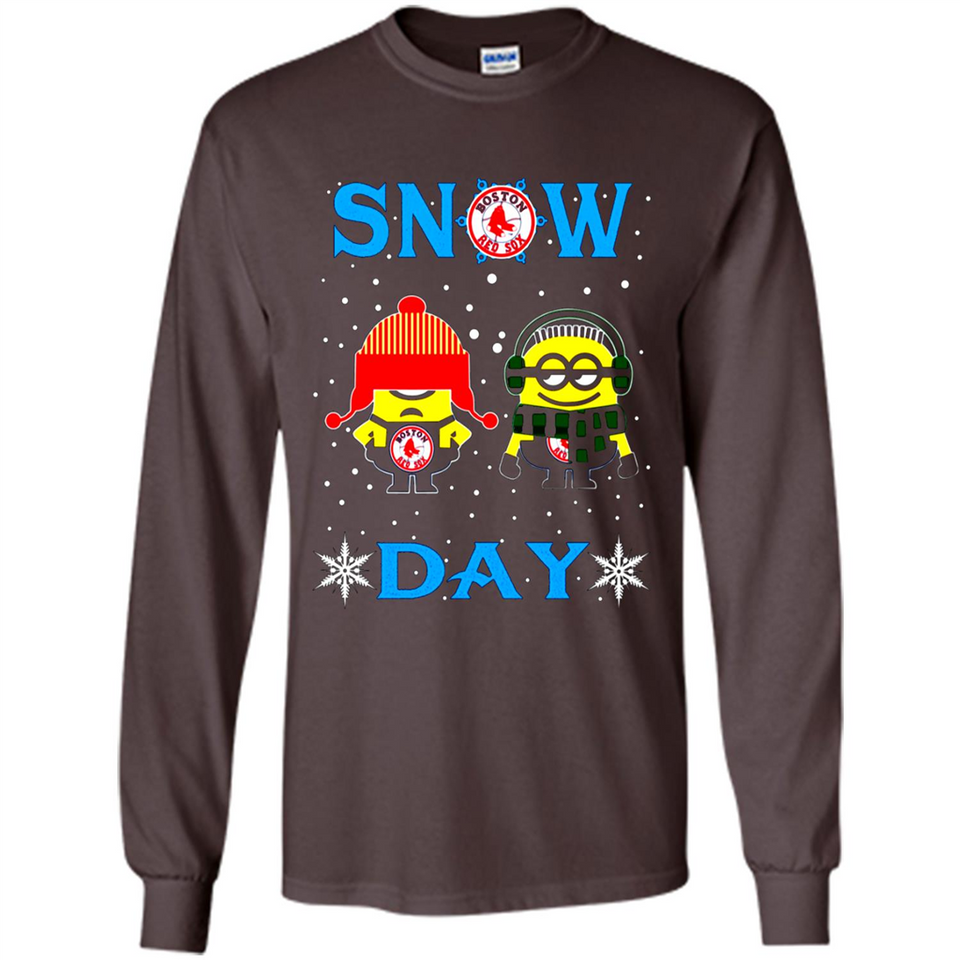 Snow Day Shirt For Boston Red Sox Vs Minion Fans pingpong