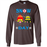 Snow Day Shirt For Boston Red Sox Vs Minion Fans pingpong