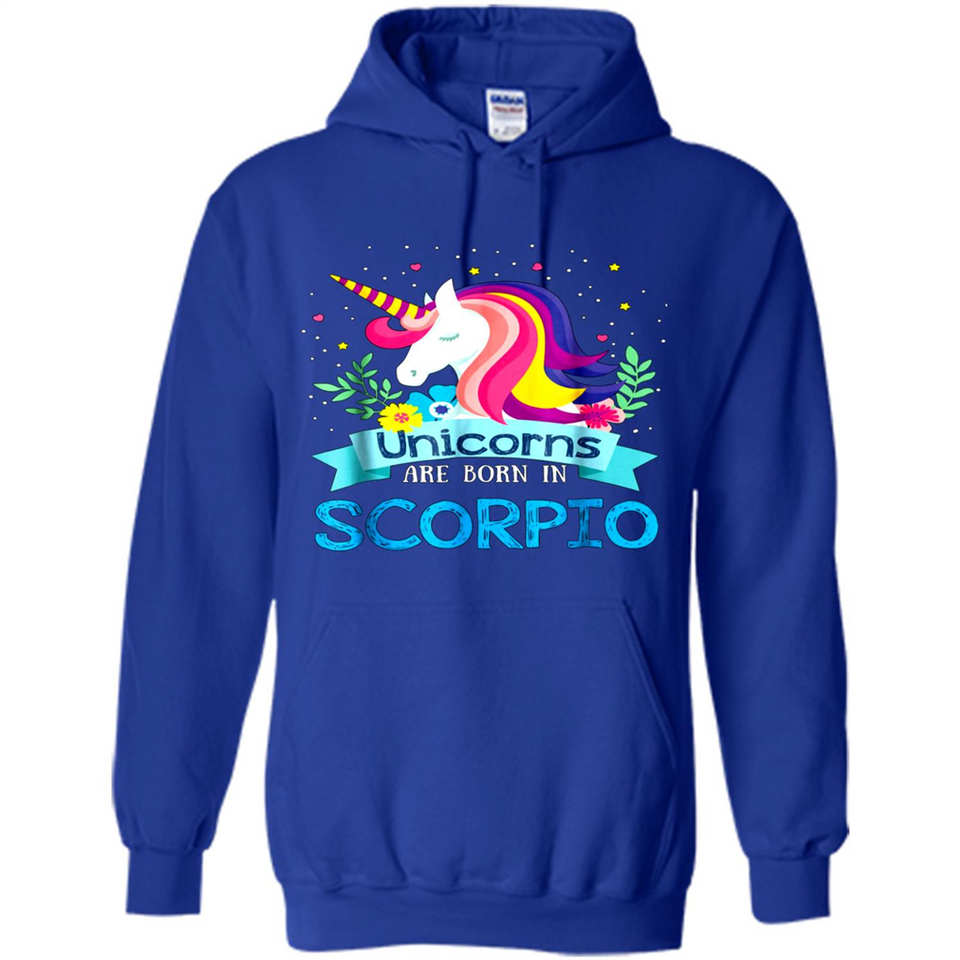 Unicorns are born in Scorpio Birthday Rainbow Gift Ladies Custom