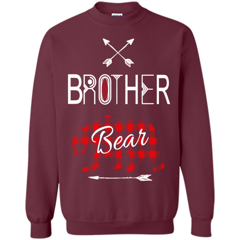 Brother Shirt Buffalo Plaid Family Camping Bear Tee - Sweatshirt