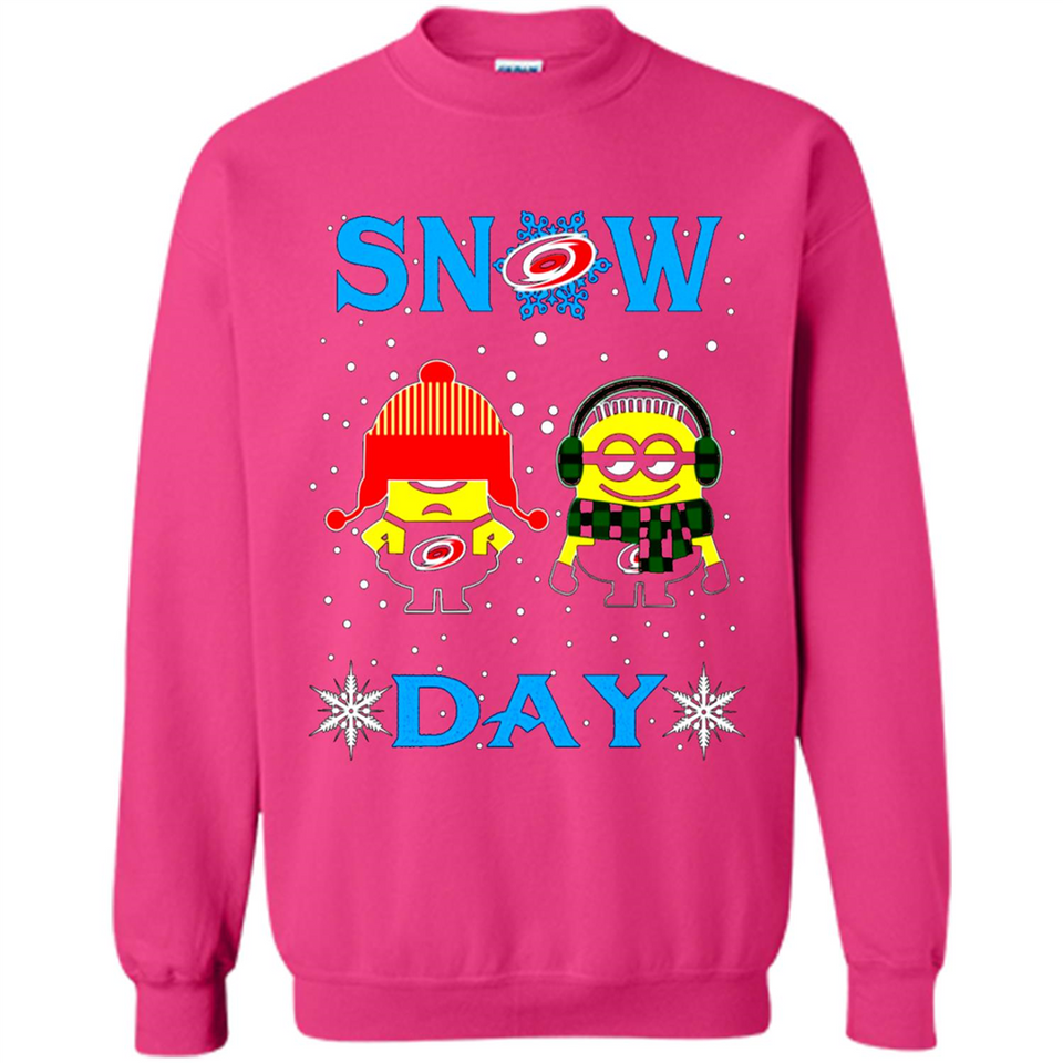 Snow Day Shirt For Carolina Hurricanes Vs Minion Fans pingpong