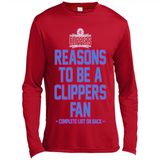 Reasons to be a LA Clippers Fan Complete List on Back - Canvas Long Sleeve T-Shirt