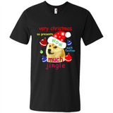 Christmas Doge Meme Shirts Funny Santa Shiba Inu Dog - Men's V-Neck