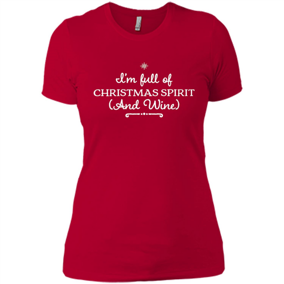 Christmas Tshirt for Women - Christmas Wine