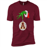 Funny Appalachian State Mountaineers Glitter Grinch Monogram Ornament Christmá - Premium Short Sleeve T-Shirt