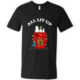 Peanuts By Schulz Snoopy Young Men_s Christmas SweatShirt - Men's V-Neck