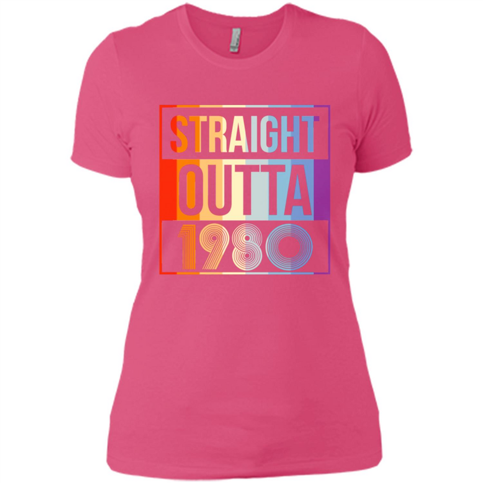 Retro Straight Outta 1980 38 Years Old - Ladies' Boyfriend T-Shirt