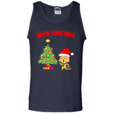 Meow merry christmas- cat and pine merry christmas - Tank Top