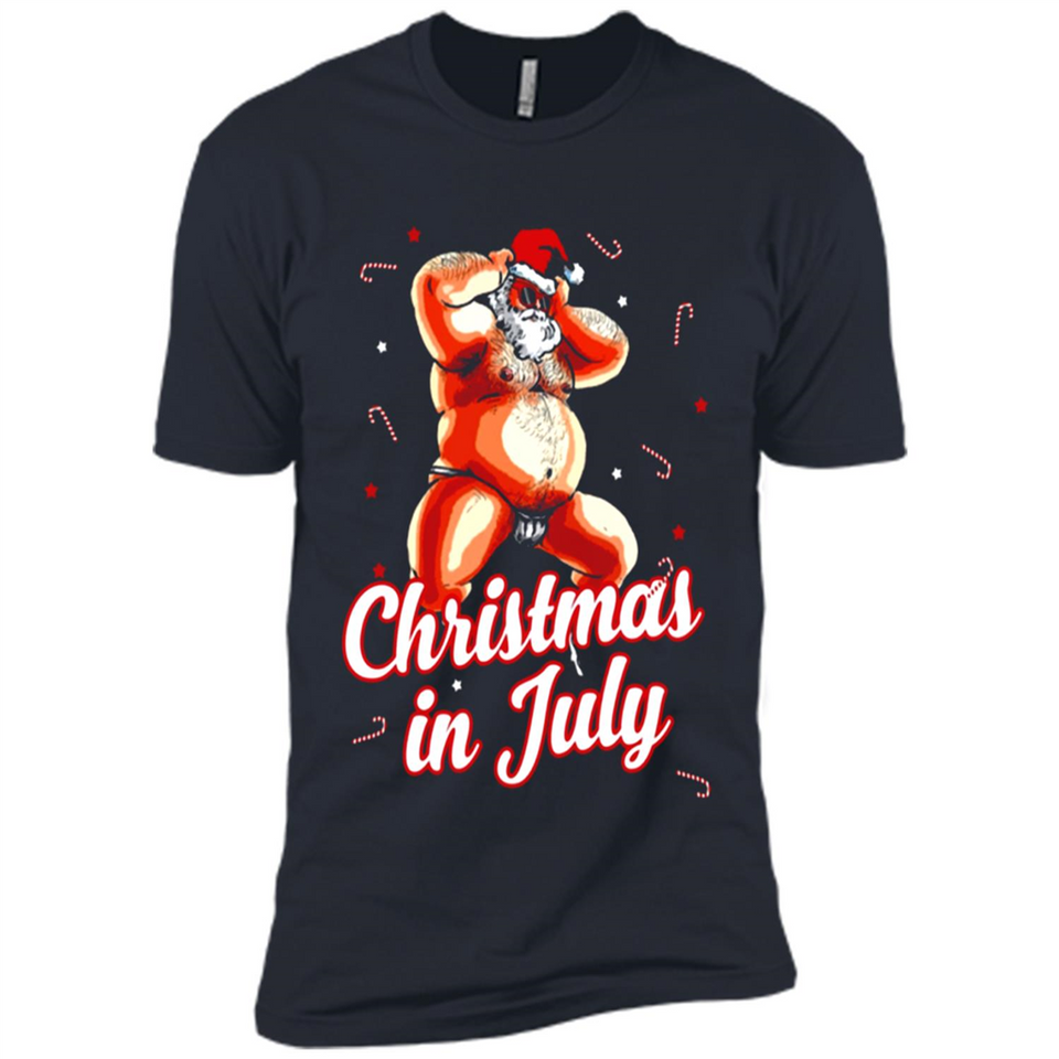 Christmas In July - Funny Dancing Santa - Premium Short Sleeve T-Shirt