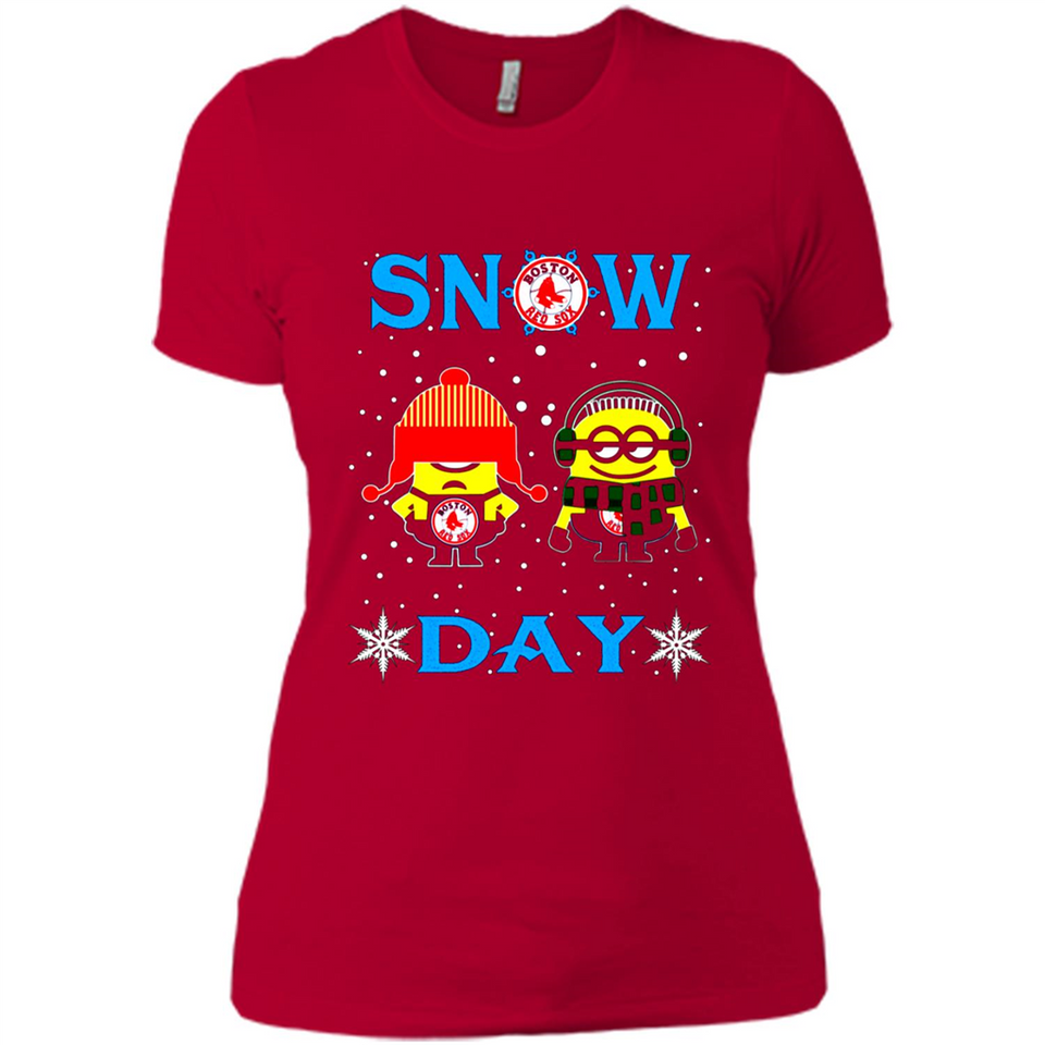 Snow Day Shirt For Boston Red Sox Vs Minion Fans pingpong
