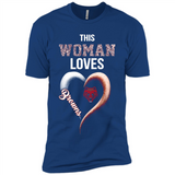 This Woman love Browns NFL football team - Premium Short Sleeve T-Shirt